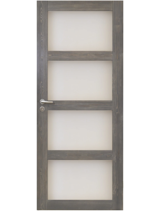 Harmaa väliovi 4:llä lasilla