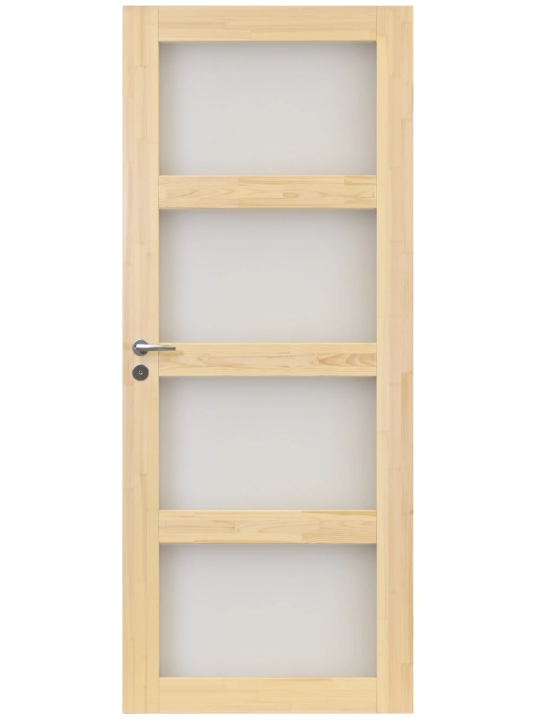 Lakattu väliovi 4:llä lasilla