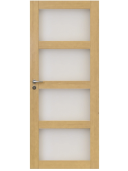 Ruskea väliovi 4:llä lasilla