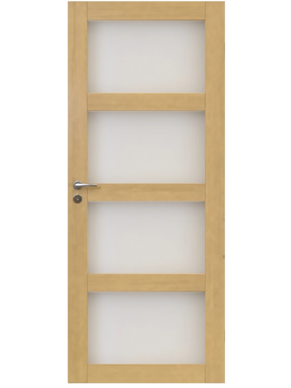 Ruskea väliovi 4:llä lasilla