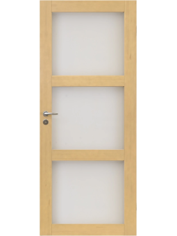 Ruskea väliovi 3:lla lasilla