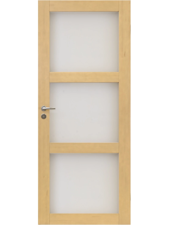 Ruskea väliovi 3:lla lasilla