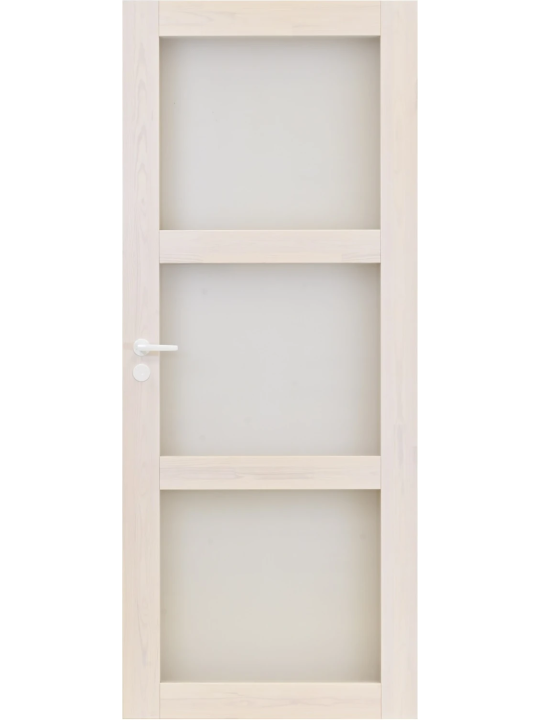 Kuultovalkoinen väliovi 3:lla lasilla