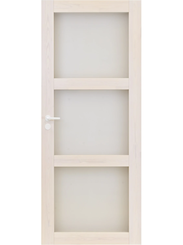 Kuultovalkoinen väliovi 3:lla lasilla