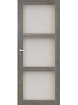 Harmaa väliovi 3:lla lasilla