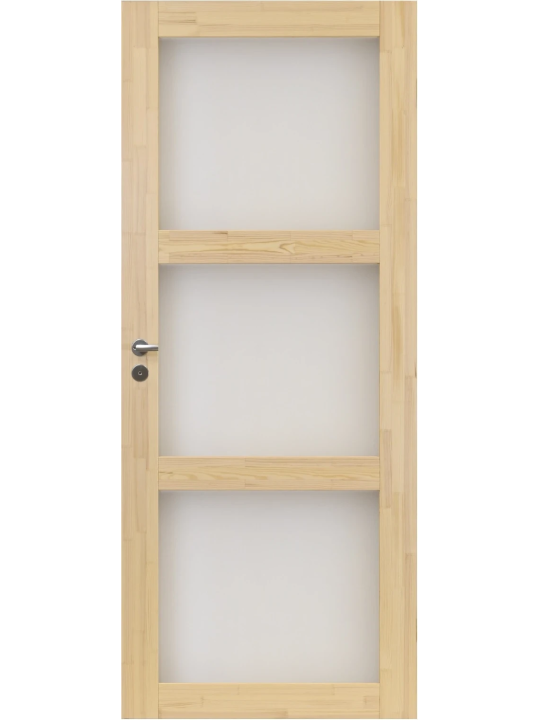 Lakattu väliovi 3:lla lasilla