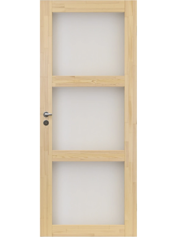 Lakattu väliovi 3:lla lasilla