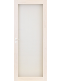 Kuultovalkoinen kokolasinen väliovi