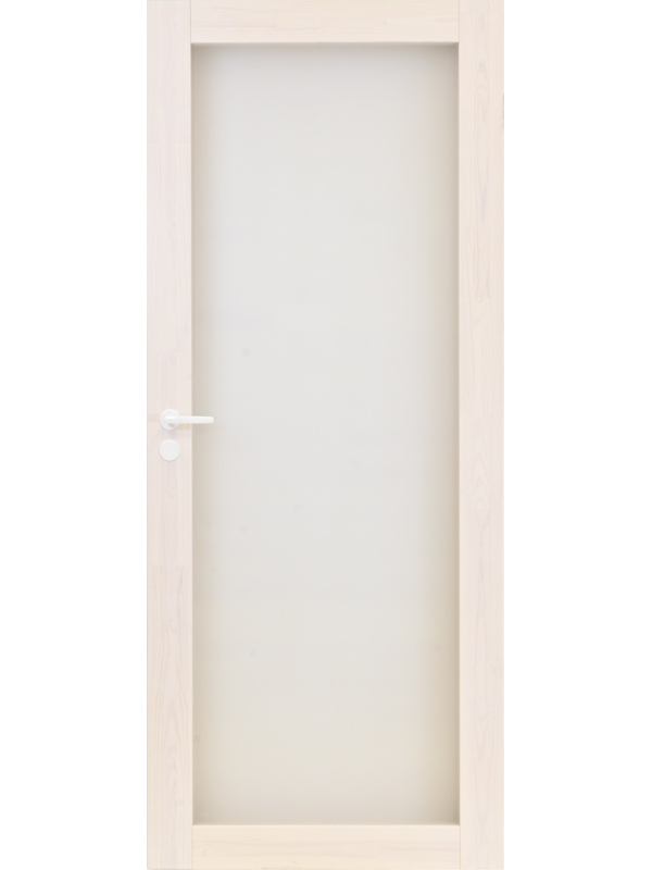 Kuultovalkoinen kokolasinen väliovi