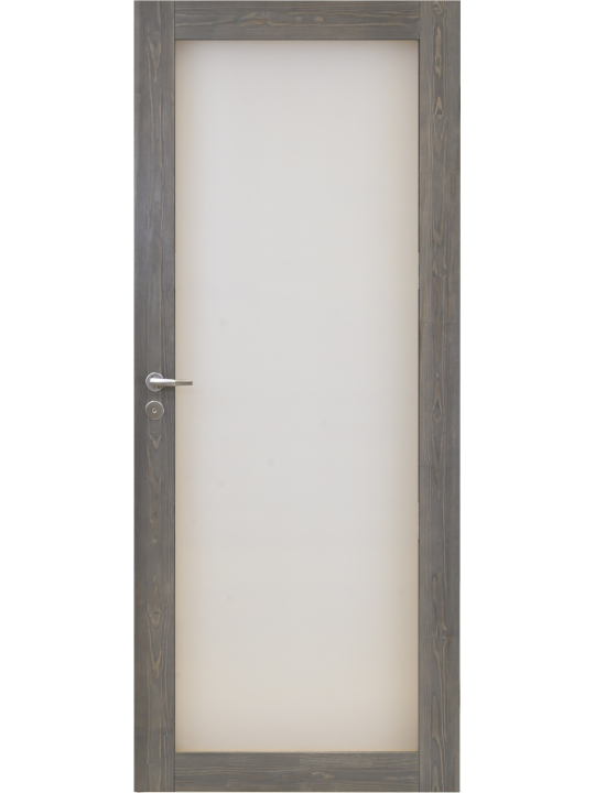 Harmaa kokolasinen väliovi