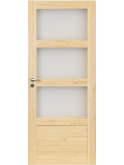 Lakattu osalasitettu väliovi 3:lla lasilla