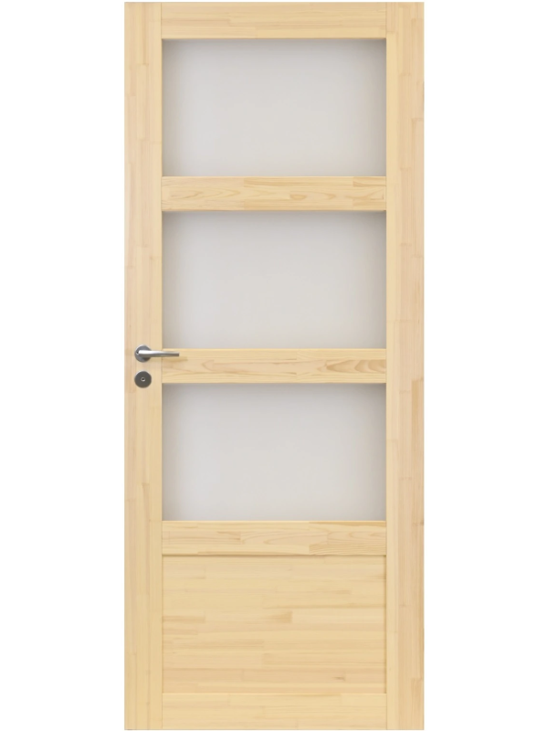 Lakattu osalasitettu väliovi 3:lla lasilla