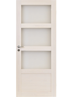 Kuultovalkoinen osalasitettu väliovi 3:lla lasilla