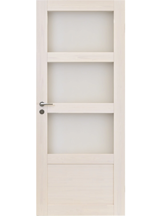 Kuultovalkoinen osalasitettu väliovi 3:lla lasilla