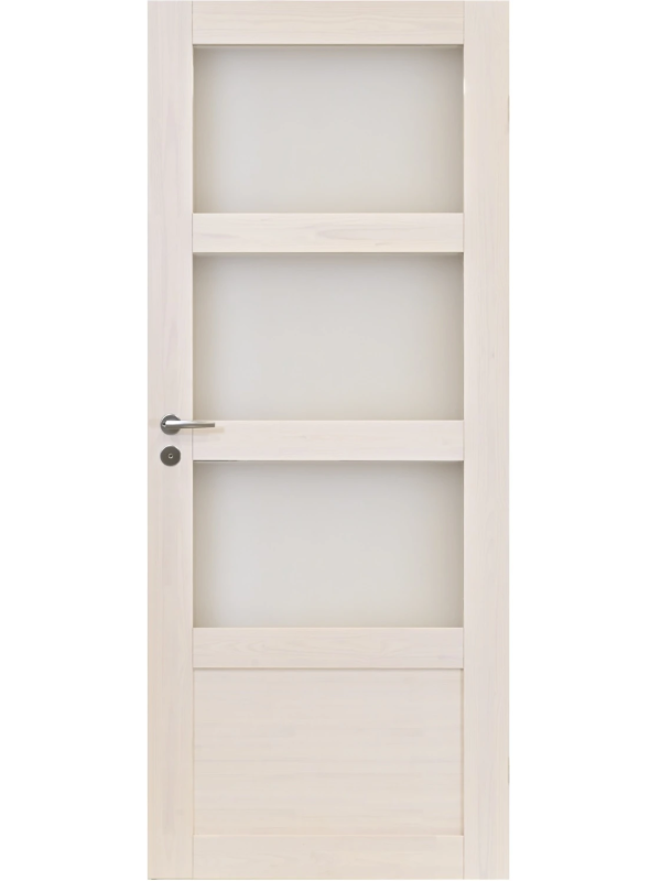 Kuultovalkoinen osalasitettu väliovi 3:lla lasilla